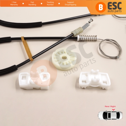 Power Window Regulator Repair Set Rear Right Door for VW Sharan MK1 7M Seat Alhambra 7M 7V 1995-2010 Ford Galaxy MK1 1995-2006 7M0839462