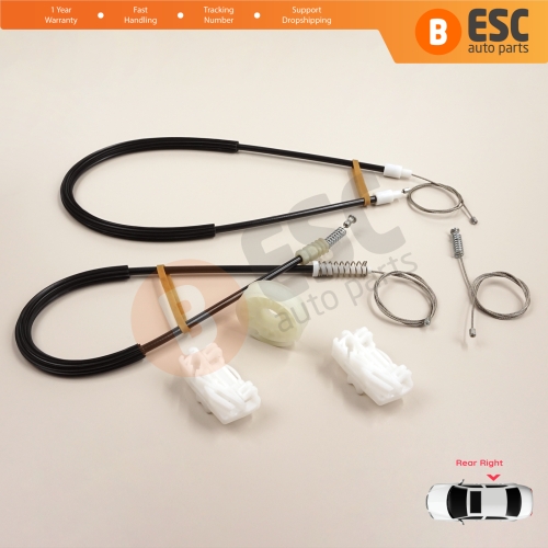 Power Window Regulator Repair Set Rear Right Door for VW Sharan MK1 7M Seat Alhambra 7M 7V 1995-2010 Ford Galaxy MK1 1995-2006 7M0839462