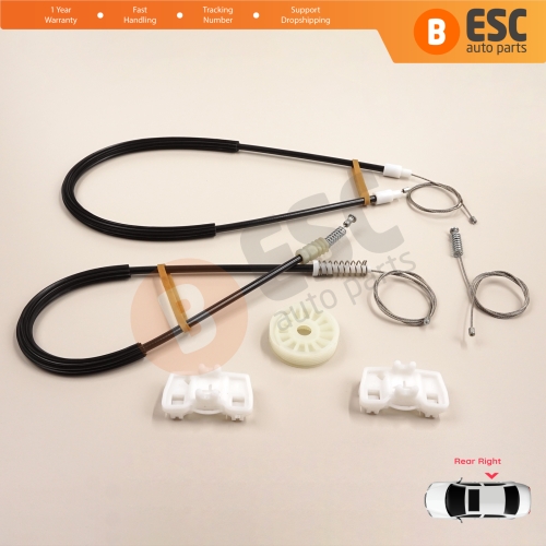 Power Window Regulator Repair Set Rear Right Door for VW Sharan MK1 7M Seat Alhambra 7M 7V 1995-2010 Ford Galaxy MK1 1995-2006 7M0839462