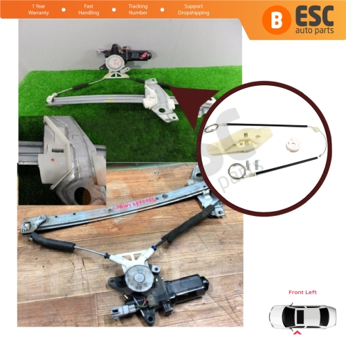 Window Regulator Repair Set Front Left Door for Toyota Corolla E10 AE100 E100 1991-1999 3/4/5 Door 6980212140