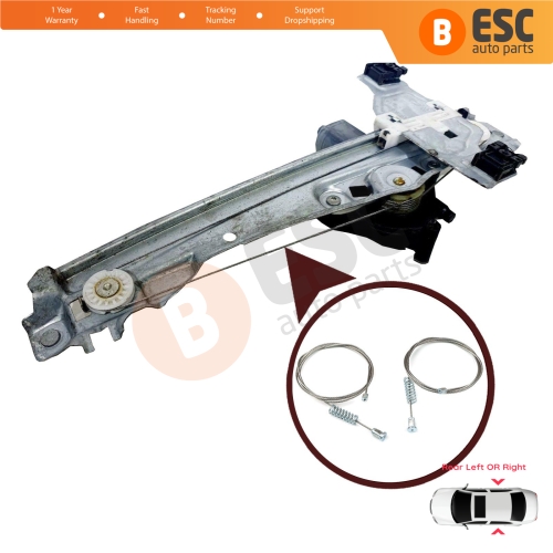 Window Regulator Repair Set Rear Door for Peugeot 208 MK1 A9 CA CC 2012-2020 5-Door 9806082180
