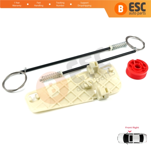 Window Regulator Repair Set Front Right Door for Jeep Grand Cherokee MK2 WJ WG 1998-2005 55076466AB