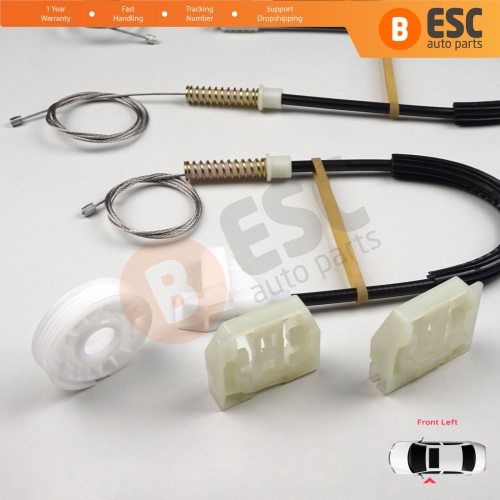 Power Window Regulator Repair Set Front Left Door for Skoda Octavia MK1 1U 1U2 1U5 2001-2010 4/5 Door Facelift 1U0837461B