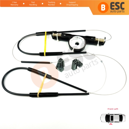 Power Window Regulator Repair Set Front Left Door for Ford Mondeo MK3 B4Y BWY B5Y 2000-2007 4/5 Door 1S71F23201AB