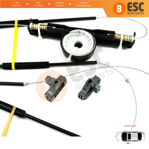 Power Window Regulator Repair Set Front Left Door for Ford Mondeo MK3 B4Y BWY B5Y 2000-2007 4/5 Door 1S71F23201AB