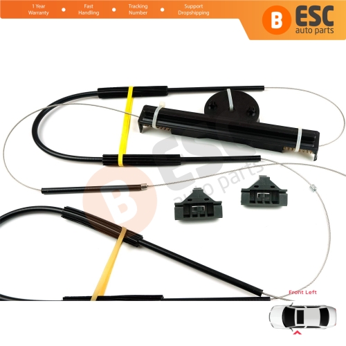 Power Window Regulator Repair Set Front Left Door for Ford Mondeo MK3 B4Y BWY B5Y 2000-2007 4/5 Door 1S71F23201AB