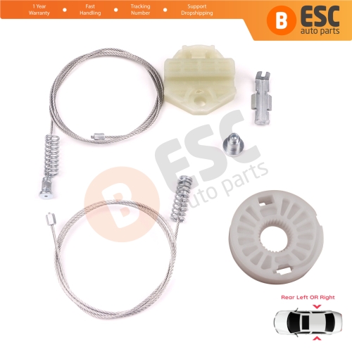 Window Regulator Repair Set Rear Door for Vauxhall Opel Vectra B J96 1995-2004 4/5 Door 90520229 90520230