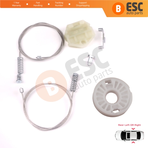 Window Regulator Repair Set Rear Door for Vauxhall Opel Vectra B J96 1995-2004 4/5 Door 90520229 90520230
