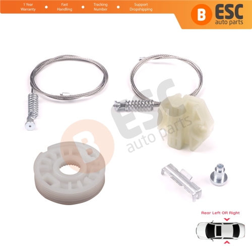 Window Regulator Repair Set Rear Door for Vauxhall Opel Vectra B J96 1995-2004 4/5 Door 90520229 90520230