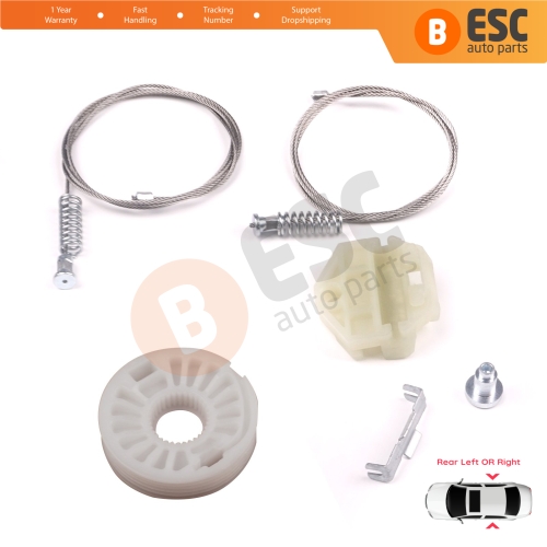 Window Regulator Repair Set Rear Door for Vauxhall Opel Vectra B J96 1995-2004 4/5 Door 90520229 90520230