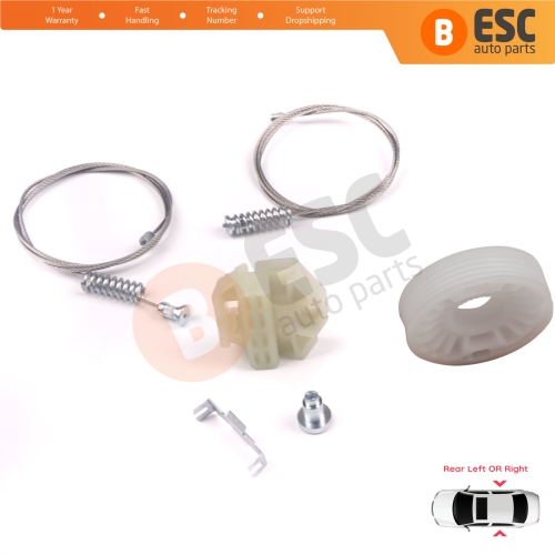 Window Regulator Repair Set Rear Door for Vauxhall Opel Vectra B J96 1995-2004 4/5 Door 90520229 90520230