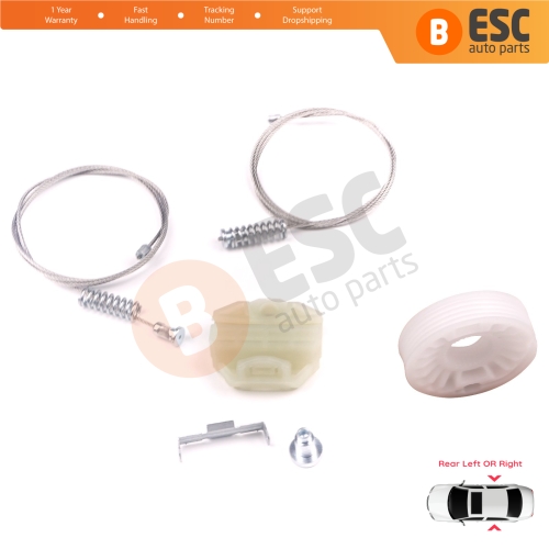 Window Regulator Repair Set Rear Door for Vauxhall Opel Vectra B J96 1995-2004 4/5 Door 90520229 90520230