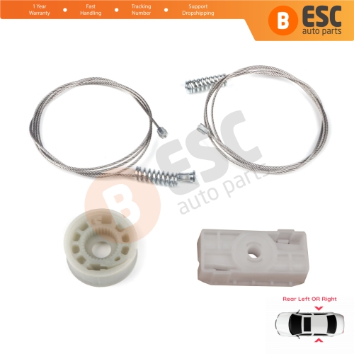 Window Regulator Repair Set Rear Door for BMW 3 Series E46 2-Door Convertible 1999-2006 M3 318 320 323 325 330