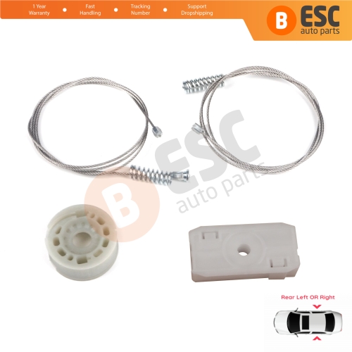 Window Regulator Repair Set Rear Door for BMW 3 Series E46 2-Door Convertible 1999-2006 M3 318 320 323 325 330