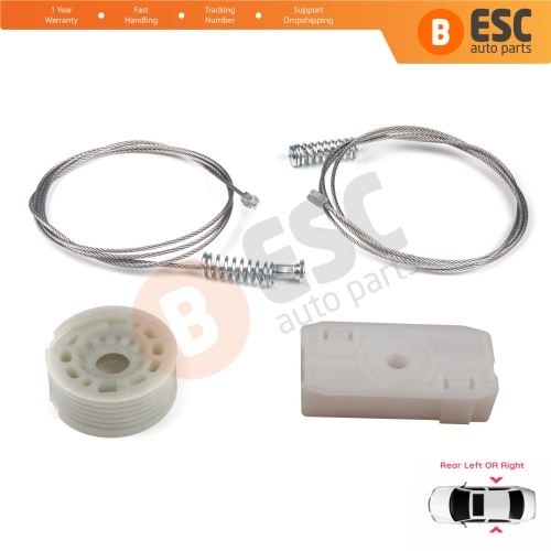 Window Regulator Repair Set Rear Door for BMW 3 Series E46 2-Door Convertible 1999-2006 M3 318 320 323 325 330