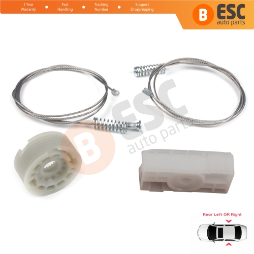 Window Regulator Repair Set Rear Door for BMW 3 Series E46 2-Door Convertible 1999-2006 M3 318 320 323 325 330