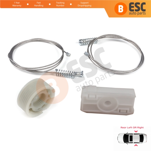 Window Regulator Repair Set Rear Door for BMW 3 Series E46 2-Door Convertible 1999-2006 M3 318 320 323 325 330