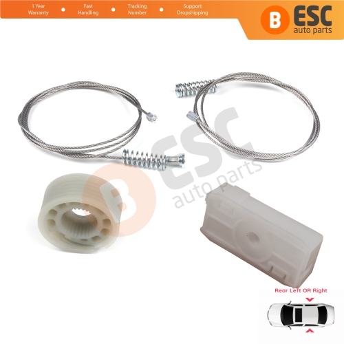 Window Regulator Repair Set Rear Door for BMW 3 Series E46 2-Door Convertible 1999-2006 M3 318 320 323 325 330