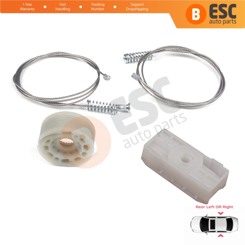 Window Regulator Repair Set Rear Door for BMW 3 Series E46 2-Door Convertible 1999-2006 M3 318 320 323 325 330