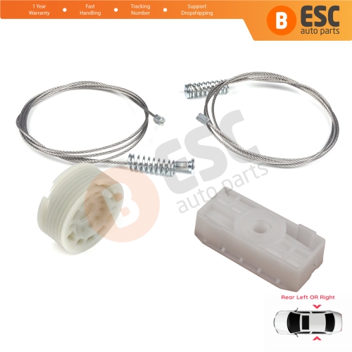 Window Regulator Repair Set Rear Door for BMW 3 Series E46 2-Door Convertible 1999-2006 M3 318 320 323 325 330