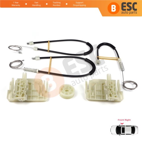 Window Regulator Repair Set Front Right Door for BMW 5 Series F10 F18 F11 4/5 Door 2009-2017 51337182132