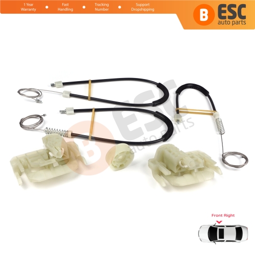 Window Regulator Repair Set Front Right Door for BMW 5 Series F10 F18 F11 4/5 Door 2009-2017 51337182132