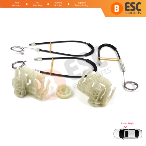 Window Regulator Repair Set Front Right Door for BMW 5 Series F10 F18 F11 4/5 Door 2009-2017 51337182132