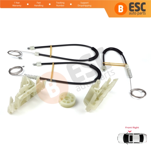 Window Regulator Repair Set Front Right Door for BMW 5 Series F10 F18 F11 4/5 Door 2009-2017 51337182132