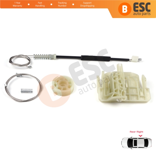 Window Regulator Repair Set Rear Right Door for BMW 5 Series F10 F18 F11 4/5 Door 2009-2017 51357182614