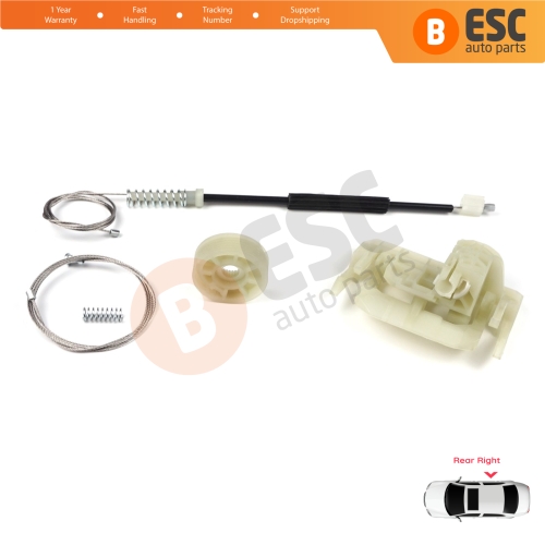 Window Regulator Repair Set Rear Right Door for BMW 5 Series F10 F18 F11 4/5 Door 2009-2017 51357182614