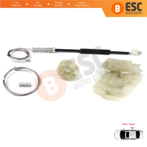 Window Regulator Repair Set Rear Right Door for BMW 5 Series F10 F18 F11 4/5 Door 2009-2017 51357182614