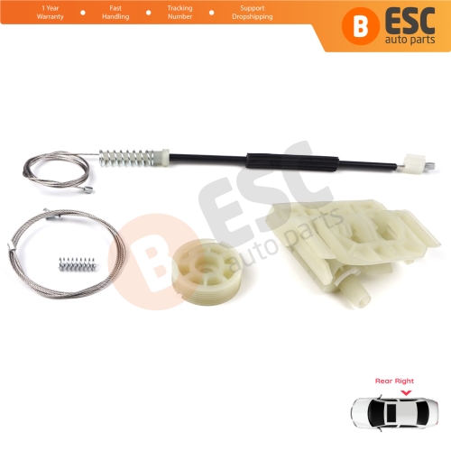 Window Regulator Repair Set Rear Right Door for BMW 5 Series F10 F18 F11 4/5 Door 2009-2017 51357182614