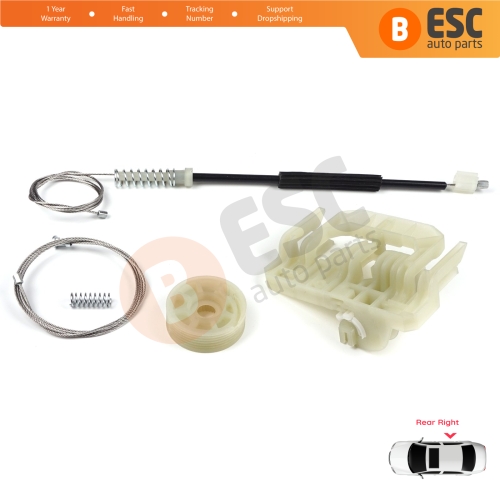 Window Regulator Repair Set Rear Right Door for BMW 5 Series F10 F18 F11 4/5 Door 2009-2017 51357182614