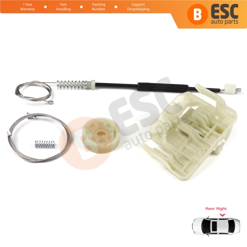 Window Regulator Repair Set Rear Right Door for BMW 5 Series F10 F18 F11 4/5 Door 2009-2017 51357182614