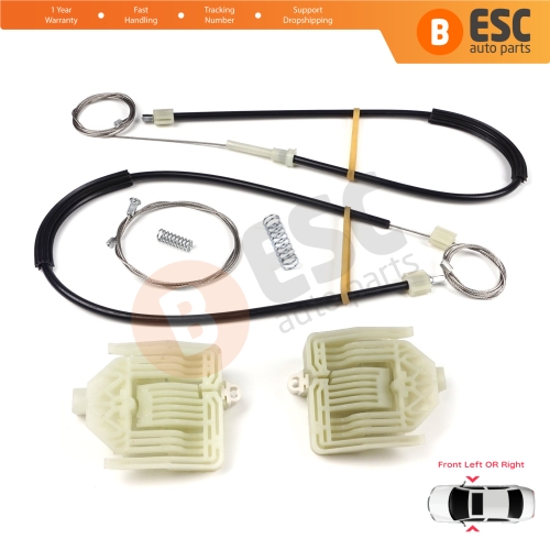 Window Regulator Repair Set Front Door for BMW X6 E71 E72 2007-2015 51337197301 51337197302