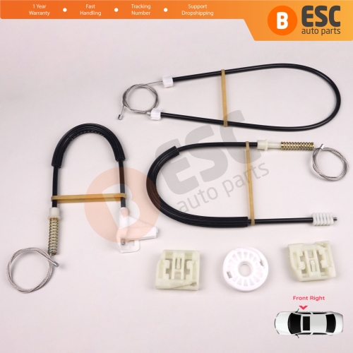 Power Window Regulator Repair Set Front Right Door for Skoda Octavia MK1 1U 1U2 1U5 2001-2010 4/5 Door Facelift 1U0837462B