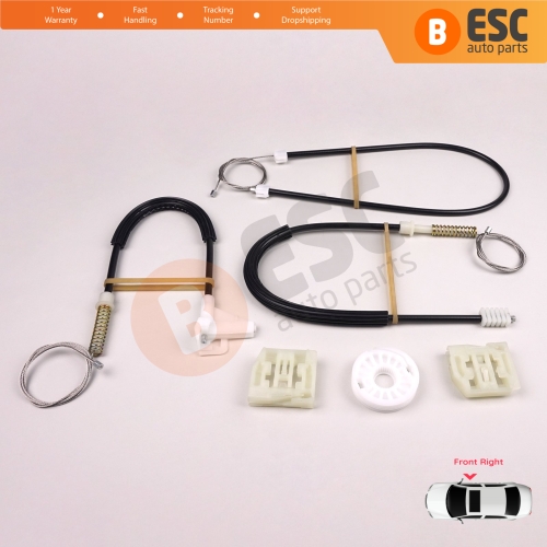 Power Window Regulator Repair Set Front Right Door for Skoda Octavia MK1 1U 1U2 1U5 2001-2010 4/5 Door Facelift 1U0837462B