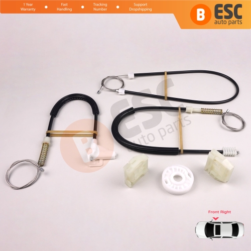 Power Window Regulator Repair Set Front Right Door for Skoda Octavia MK1 1U 1U2 1U5 2001-2010 4/5 Door Facelift 1U0837462B