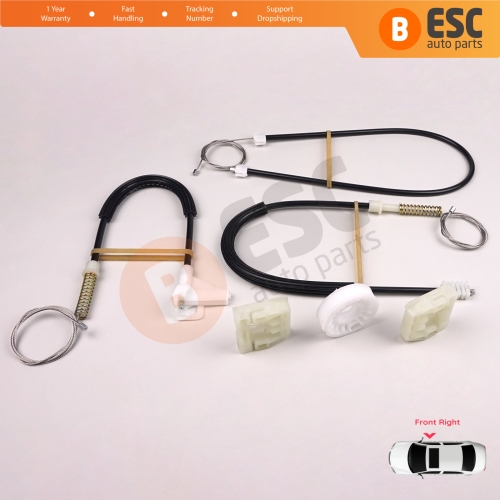 Power Window Regulator Repair Set Front Right Door for Skoda Octavia MK1 1U 1U2 1U5 2001-2010 4/5 Door Facelift 1U0837462B