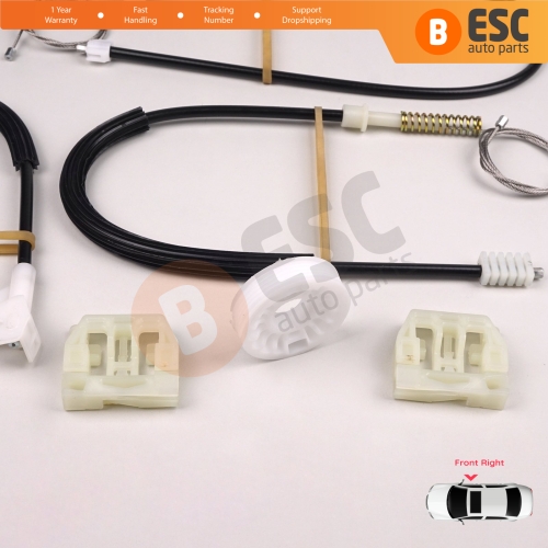 Power Window Regulator Repair Set Front Right Door for Skoda Octavia MK1 1U 1U2 1U5 2001-2010 4/5 Door Facelift 1U0837462B