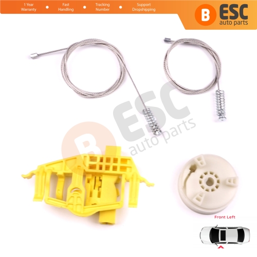 Window Regulator Repair Set Front Left Door for Ram ProMaster City 2015-2022 4-Door 68366053AA  