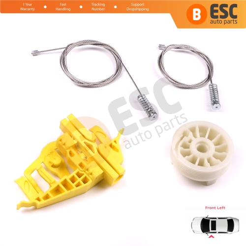 Window Regulator Repair Set Front Left Door for Ram ProMaster City 2015-2022 4-Door 68366053AA  