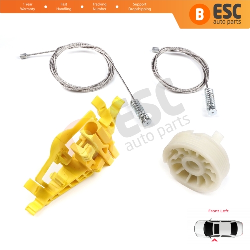 Window Regulator Repair Set Front Left Door for Ram ProMaster City 2015-2022 4-Door 68366053AA  