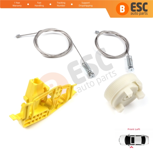 Window Regulator Repair Set Front Left Door for Ram ProMaster City 2015-2022 4-Door 68366053AA  