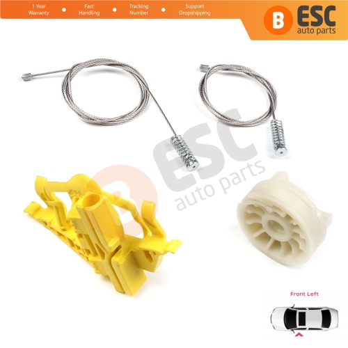 Window Regulator Repair Set Front Left Door for Ram ProMaster City 2015-2022 4-Door 68366053AA  