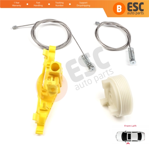 Window Regulator Repair Set Front Left Door for Ram ProMaster City 2015-2022 4-Door 68366053AA  