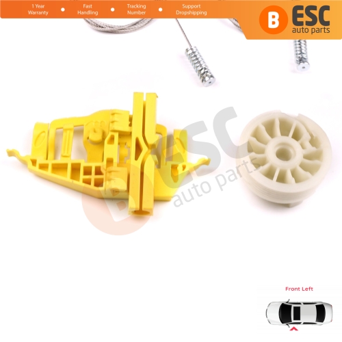 Window Regulator Repair Set Front Left Door for Ram ProMaster City 2015-2022 4-Door 68366053AA  