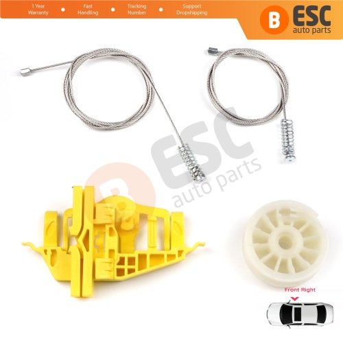 Window Regulator Repair Set Front Right Door for Ram ProMaster City 2015-2022 4-Door 68366052AA