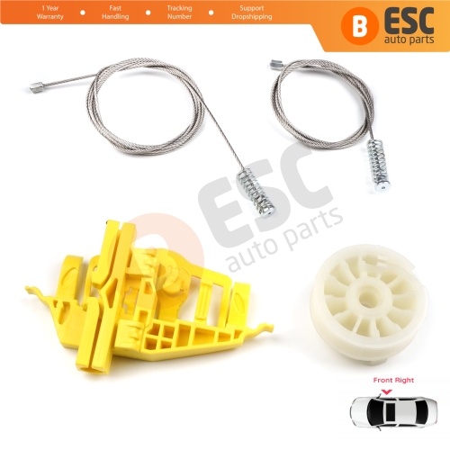 Window Regulator Repair Set Front Right Door for Ram ProMaster City 2015-2022 4-Door 68366052AA