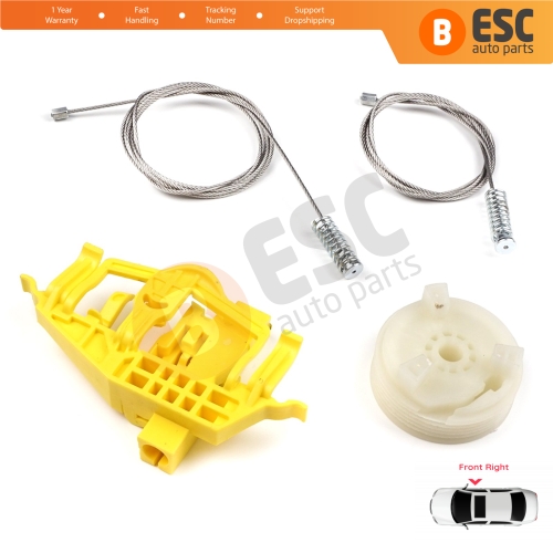 Window Regulator Repair Set Front Right Door for Ram ProMaster City 2015-2022 4-Door 68366052AA